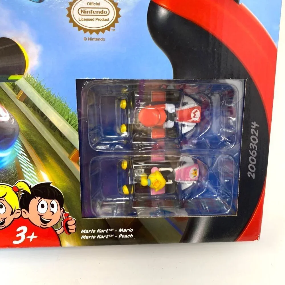 Carrera First Mario Kart Racing Set Featuring Mario and Peach Super Mario